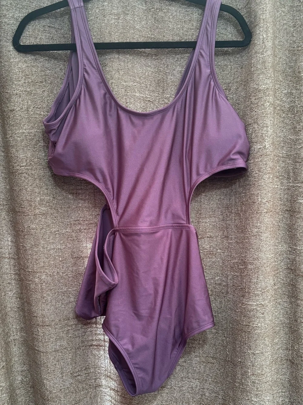 Rue Bleu by Rue21 XL Purple Cutout One Piece Swimsuit Monokini Shelf Bra Resort